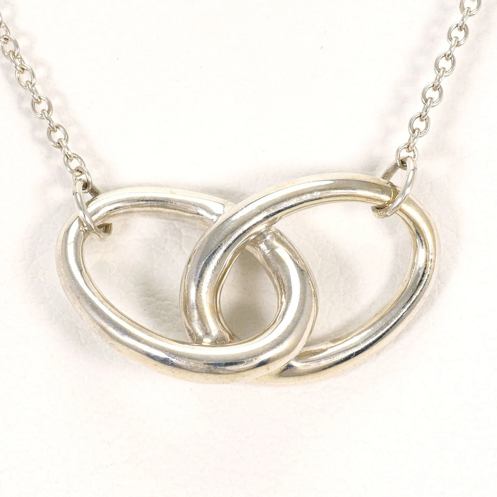 Tiffany & Co. Double Loop Silver Necklace, Total Weight 3.0g, 45cm, Jewelry